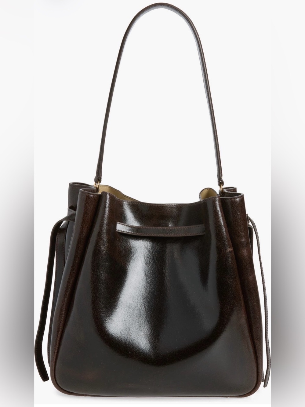 Tory Burch Romy Distressed Large Leather Bucket Bag